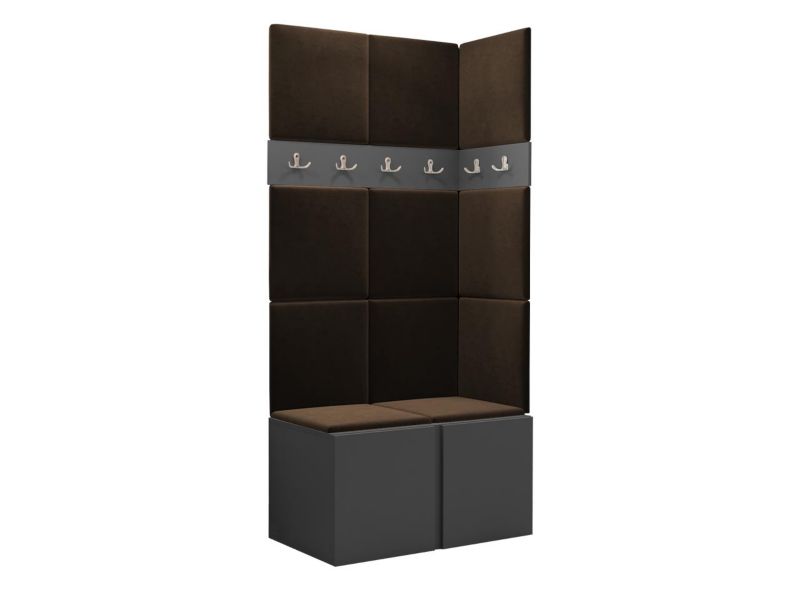 Garderoba MIRJAN 24 Orion I grafit + brązowy 1 kpl.