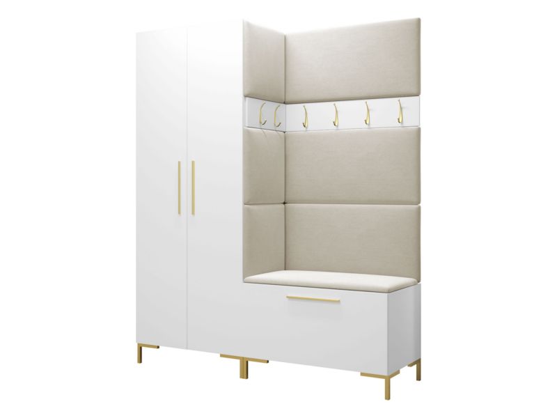 Garderoba MIRJAN 24 Zilion I biały + beżowy 1 kpl.