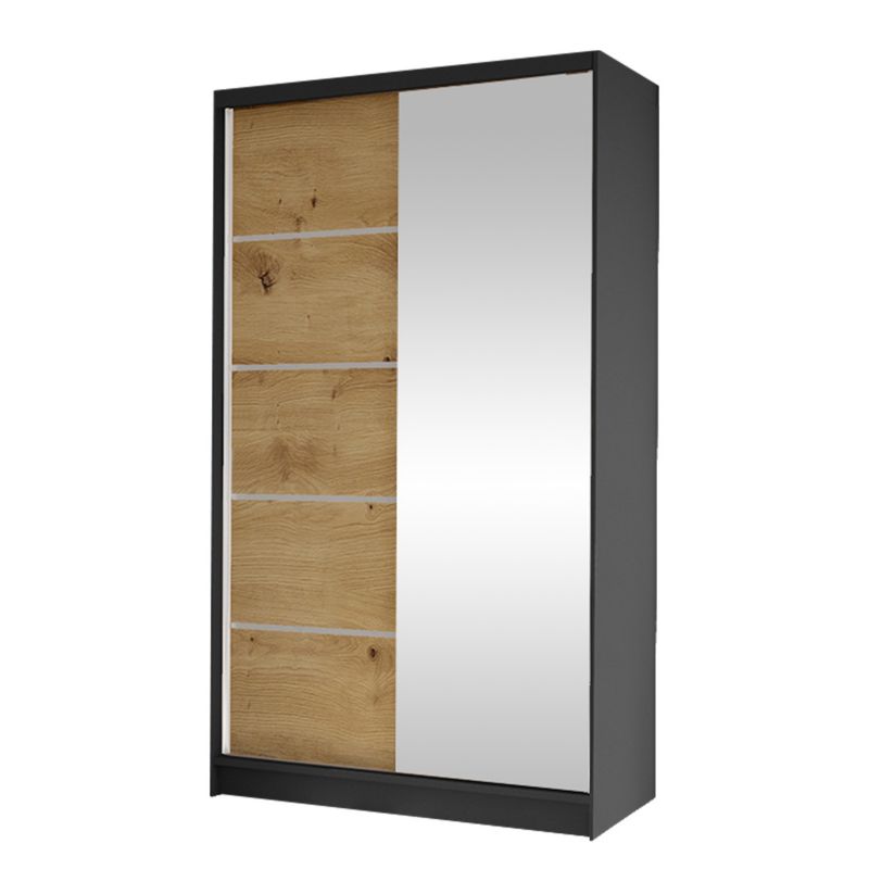 Szafa MIRJAN 24 z drzwiami przesuwnymi Diego III czarny/dąb artisan 1 szt.