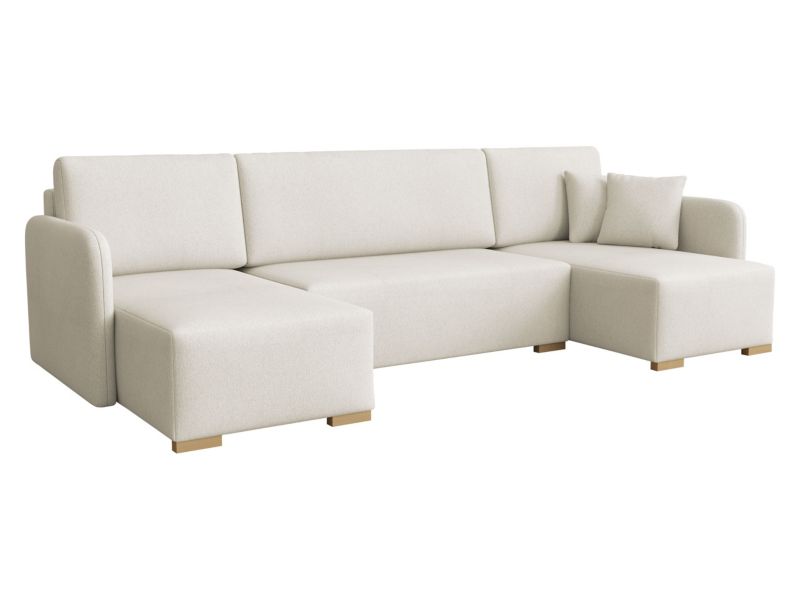 Narożnik z funkcją spania MIRJAN 24 Como U biały papirus 1 szt.