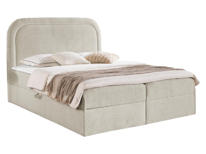 Łoże kontynentalne MIRJAN 24 Bonito 140x200 + topper szarobeżowy 1 szt.