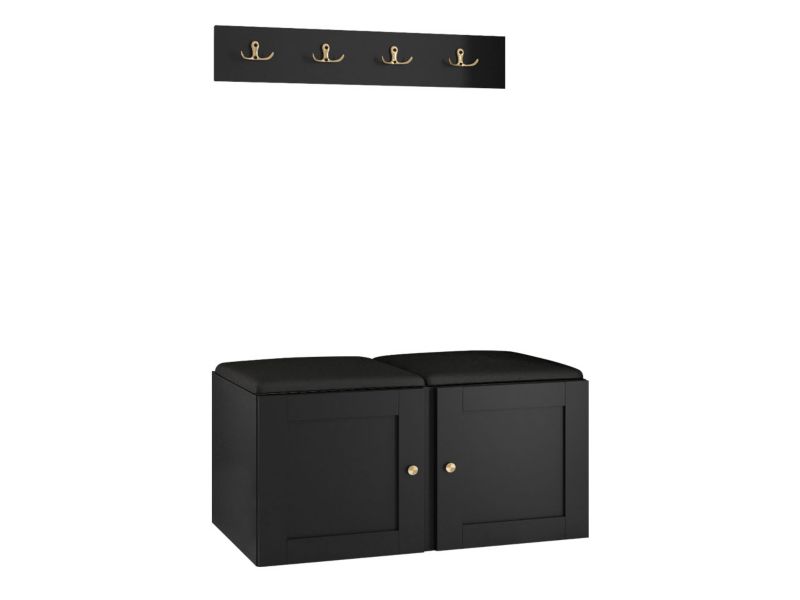 Zestaw MIRJAN 24 Orion Ramiro VI czarny + czarna ekoskóra 1 kpl.