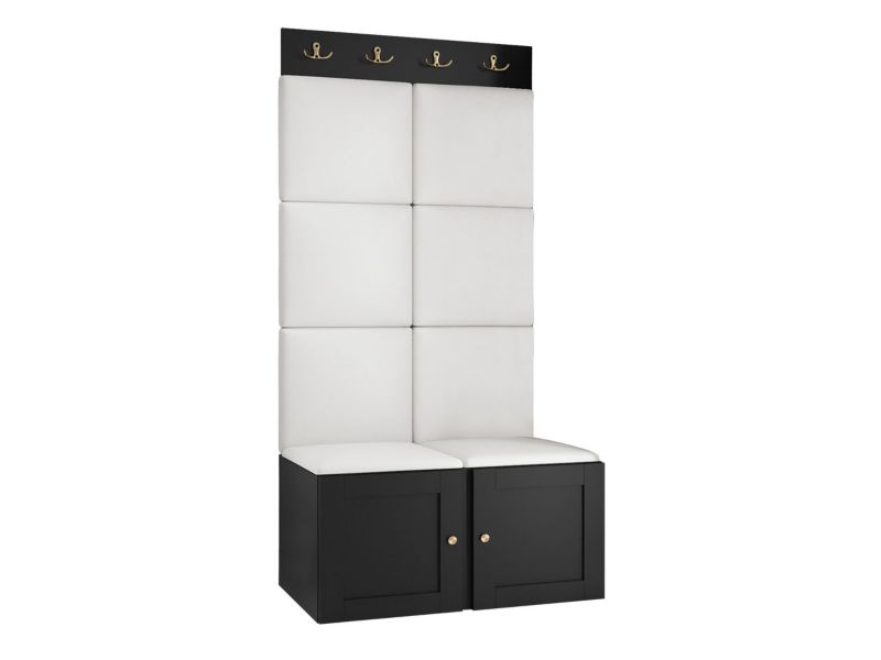 Zestaw MIRJAN 24 Orion Ramiro IV czarny + biała ekoskóra 1 kpl.