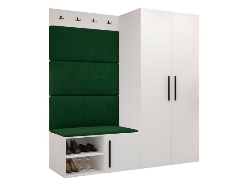 Garderoba MIRJAN 24 Medi I biały + zielony 1 kpl.