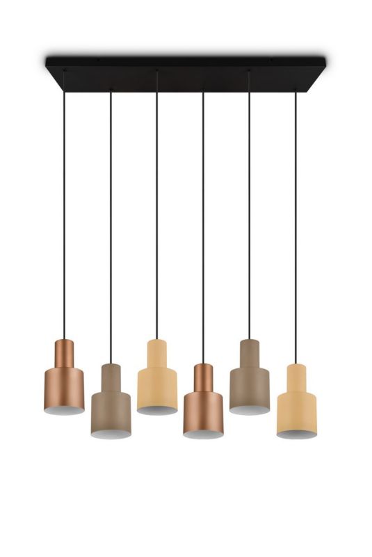 Lampa wisząca Trio Agudo brązowa-odcienie brązu wym: 150 x 85 x 27 cm 6xE27 x 40W 1 szt.