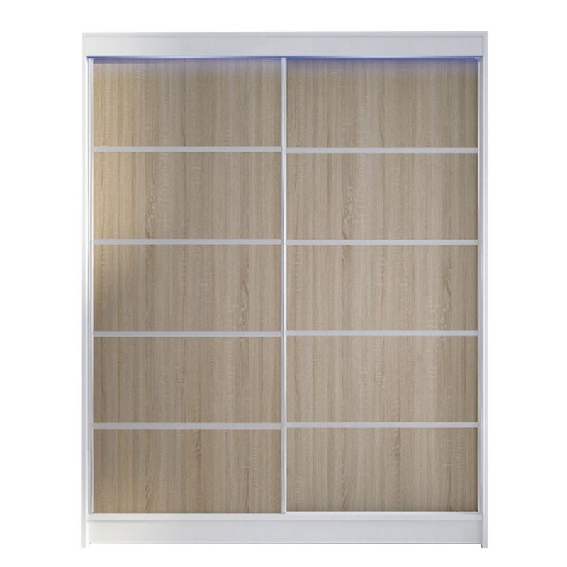 Szafa MIRJAN 24 z drzwiami przesuwnymi Camino IV z oświetleniem RGB biały/dąb sonoma 1 szt.