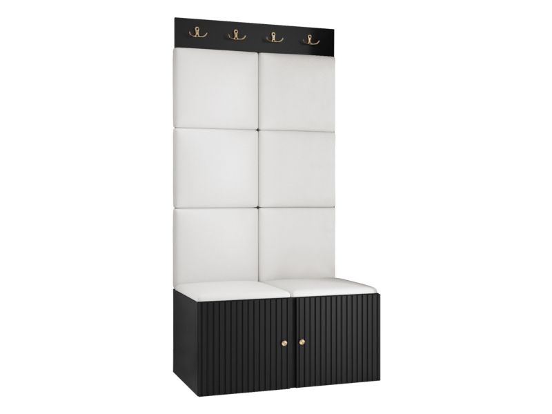 Zestaw MIRJAN 24 Orion Ryfel Slim IV czarny + biała ekoskóra 1 kpl.