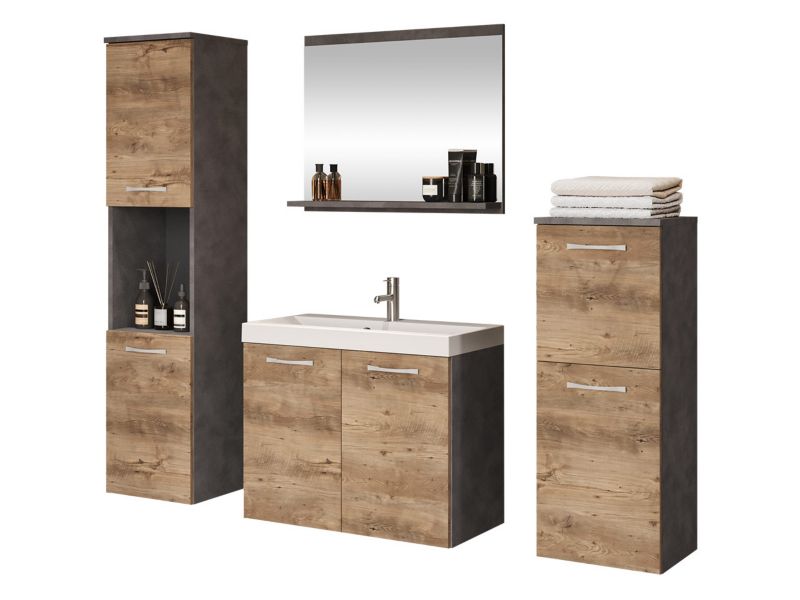 Meble łazienkowe MIRJAN 24 Malo matera + kastanien breslau 1 kpl.