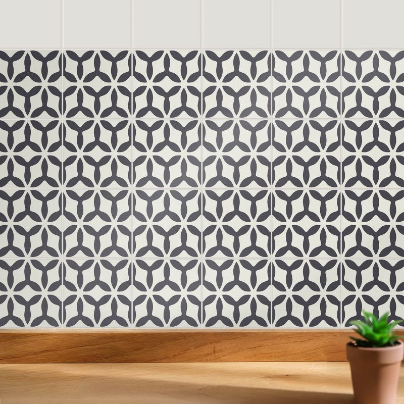 Naklejki na płytki Wallfluent 10x10 cm Geometria symetryczna szybka renowacja 24 szt.