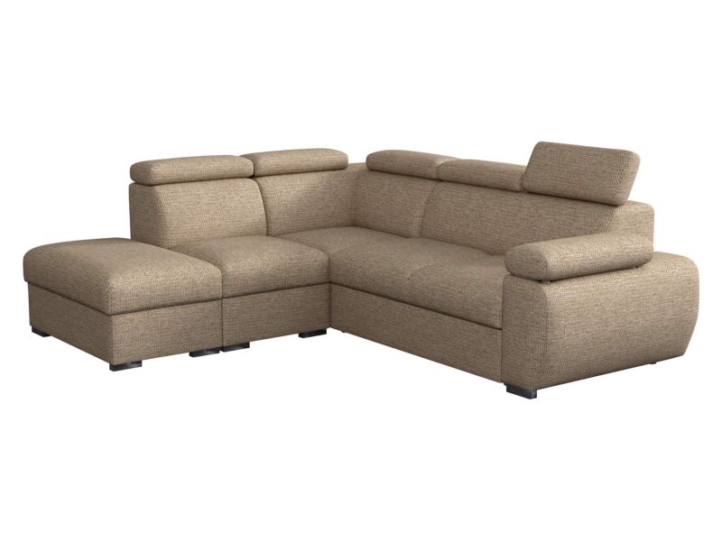 Narożnik z funkcją spania MIRJAN 24 Boston lewy R+1P(65)+2R ciemnobeżowa plecionka 1 szt.