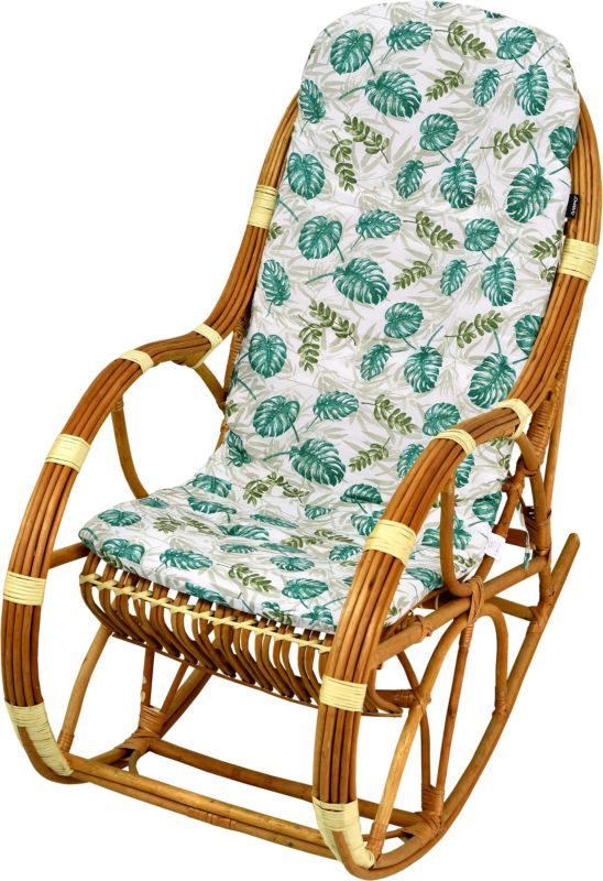 Poduszka na fotel bujany wiklinowy AMPO beżowy zielony 1 szt.