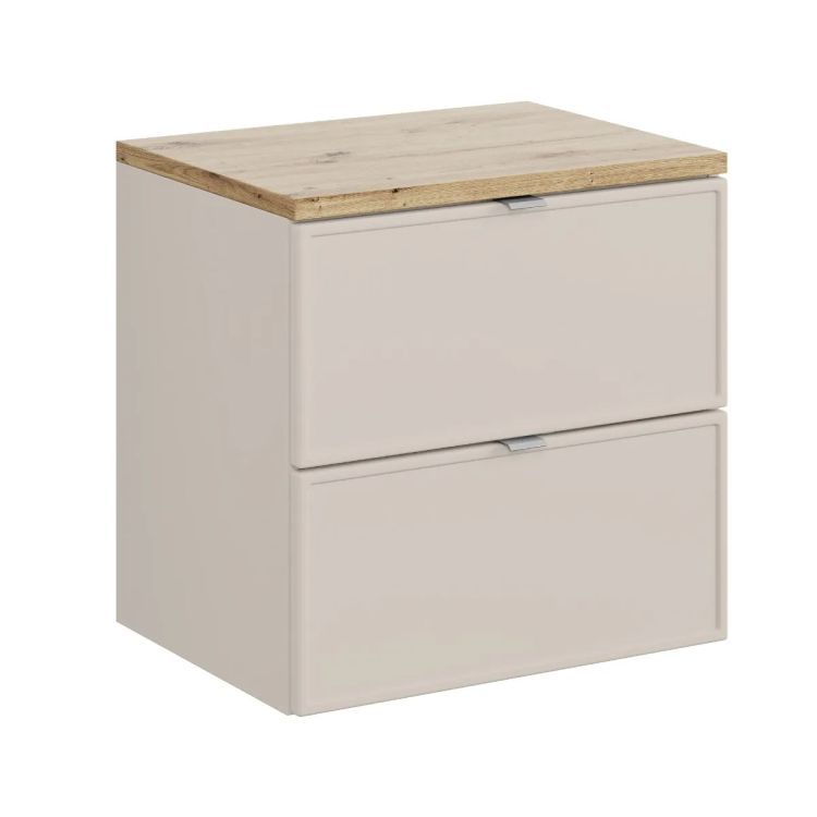 Szafka pod umywalkę COMAD nablatową BELLA CASHMERE 82-60-2S z blatem 60 cm kaszmir/dąb artisan 1 szt.