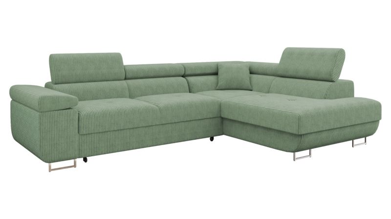 Narożnik z funkcją spania MIRJAN 24 Torezio Sztruks prawy pistacjowy 1 szt.