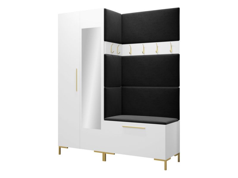 Garderoba MIRJAN 24 Zilion IX biały + czarny 1 kpl.
