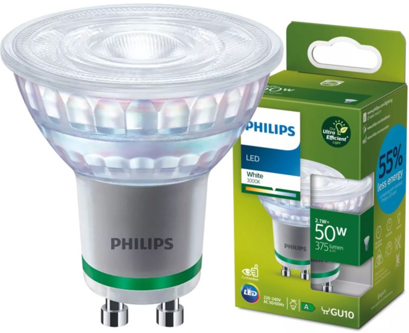 Żarówka LED Philips GU10 PAR16 2.1W 400lm 3000K 36st Klasa A 1 szt.