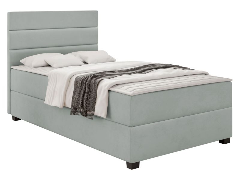 Łóżko kontynentalne MIRJAN 24 Elen 90x200 cm jasny szary 1 szt.