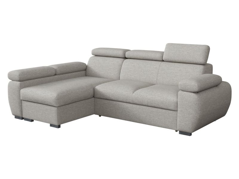 Narożnik z funkcją spania MIRJAN 24 Boston Mini lewy LC+2R jasnoszara plecionka 1 szt.