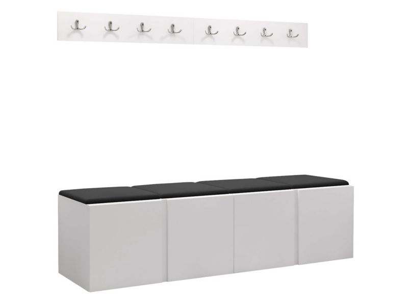 Garderoba MIRJAN 24 Orion VII biały + czarny 1 kpl.