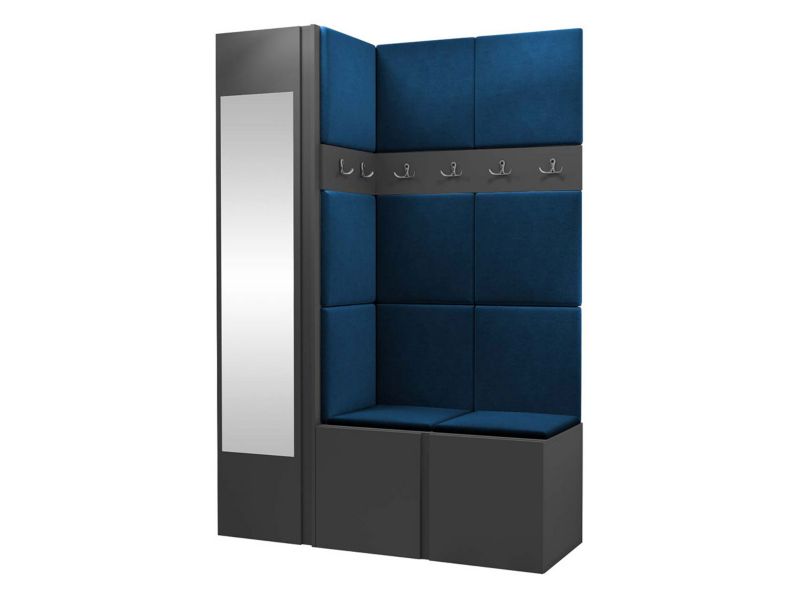 Garderoba MIRJAN 24 Orion X grafit + granatowy 1 kpl.