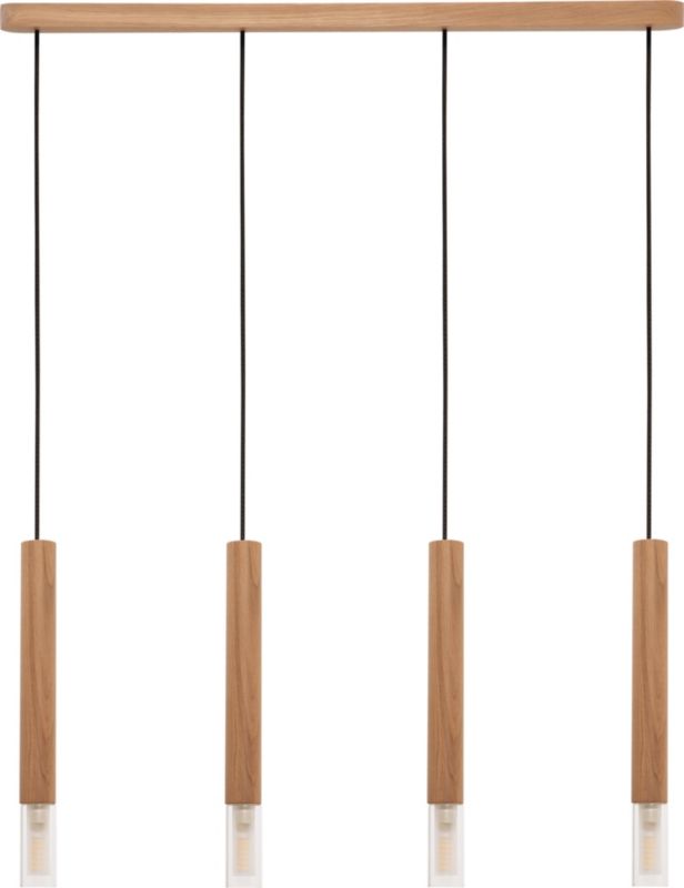 Lampa wisząca Zuma Line Madera 7910 jasne drewno-przezroczysty tuby 4xG9 x 28W 1 szt.