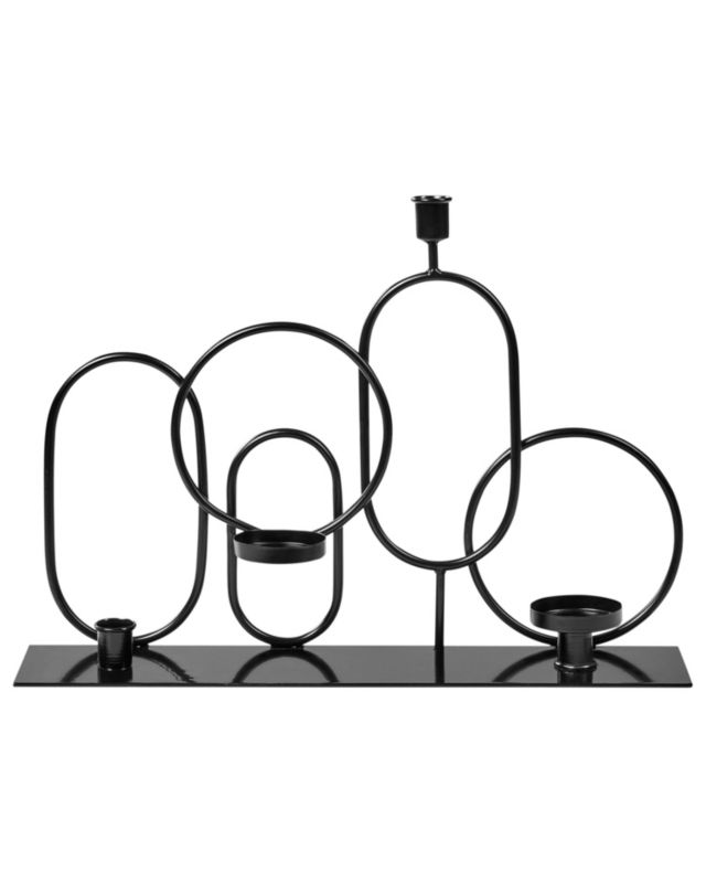 Świecznik Cobh Metal 30 cm Czarny 1 szt.