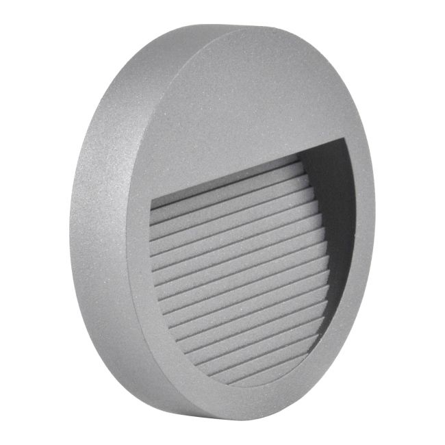 Oświetlenie schodowe LED Polux Q8 60 lm 3 W 4000 K IP44 natynkowe okrągłe szare