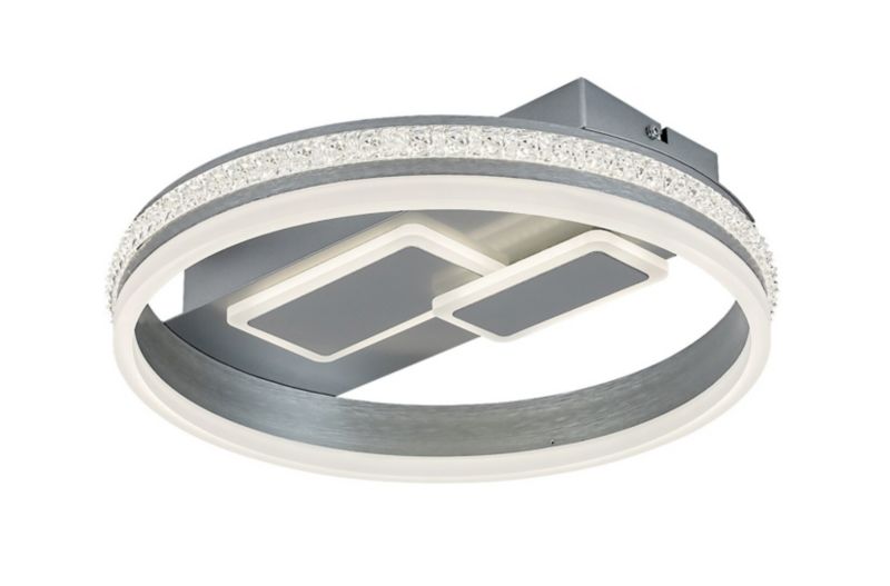 Lampa sufitowa wisząca Rabalux Roxana 8306 srebrno-biała nowoczesna wbudowany LED 50W 1 szt.