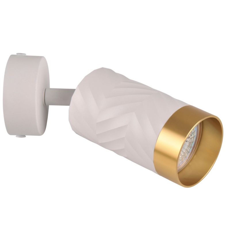 Kinkiet ścienny Polux Arras biało-złoty 1 x GU10 x 10W IP20 wym: 10 x 5,5 cm - 1 szt.