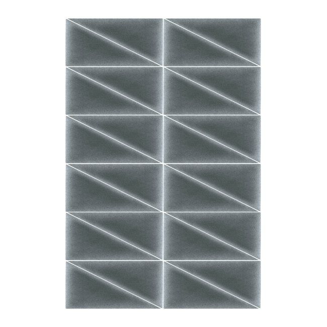 Panel ścienny tapicerowany Stegu Mollis trójkąty 15 x 30 cm ciemnoszary L
