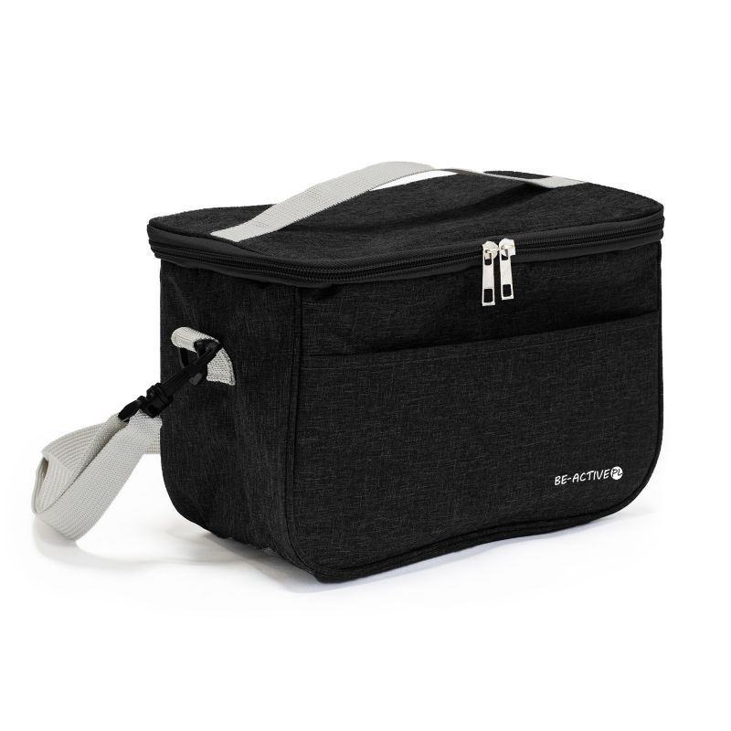 Torba termiczna Be-active.pl kosz plażowy na piknik na jedzenie napoje czarna 1 szt.