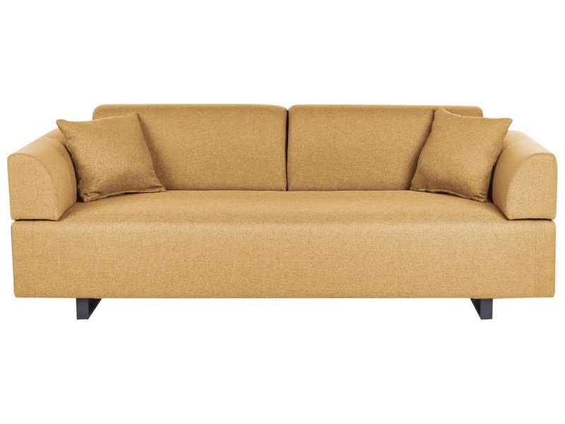 Sofa ze stolikami żółta Sokna 1 kpl