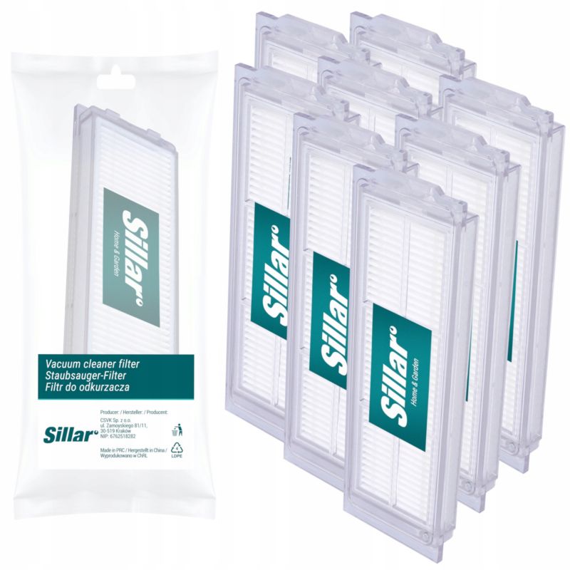 Filtr do odkurzacza, Sillar, wkład, zamiennik do robota sprzatającego Xiaomi Robot Vacuum Mop Pro 2 Pro 2 Lite Robot S1, 8szt