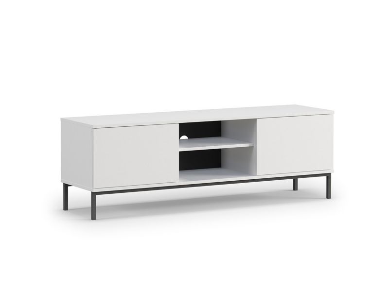 Szafka rtv dwudrzwiowa z półkami Bettso Claw 150cm biały 1szt.