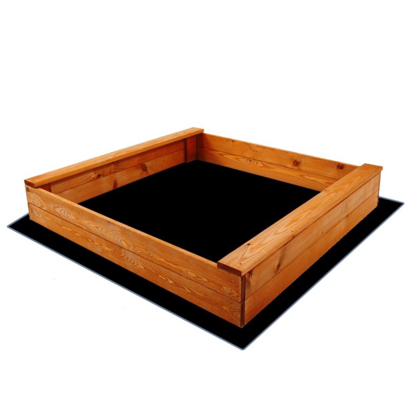 Piaskownica dla dzieci Springos 120x120 cm drewniana impregnowana z agrowłókniną 1 szt