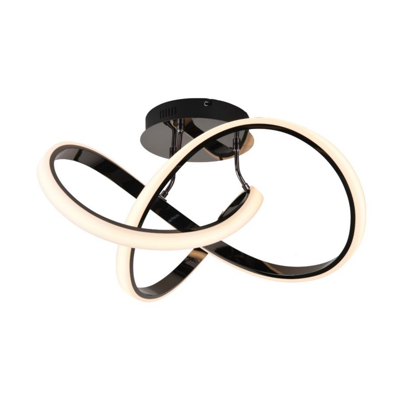 Lampa sufitowa Zuma Line Indigo czarna-chromowana-biała wym: 55 x 29 x 55 cm wbudowany LED 44W 1 szt.