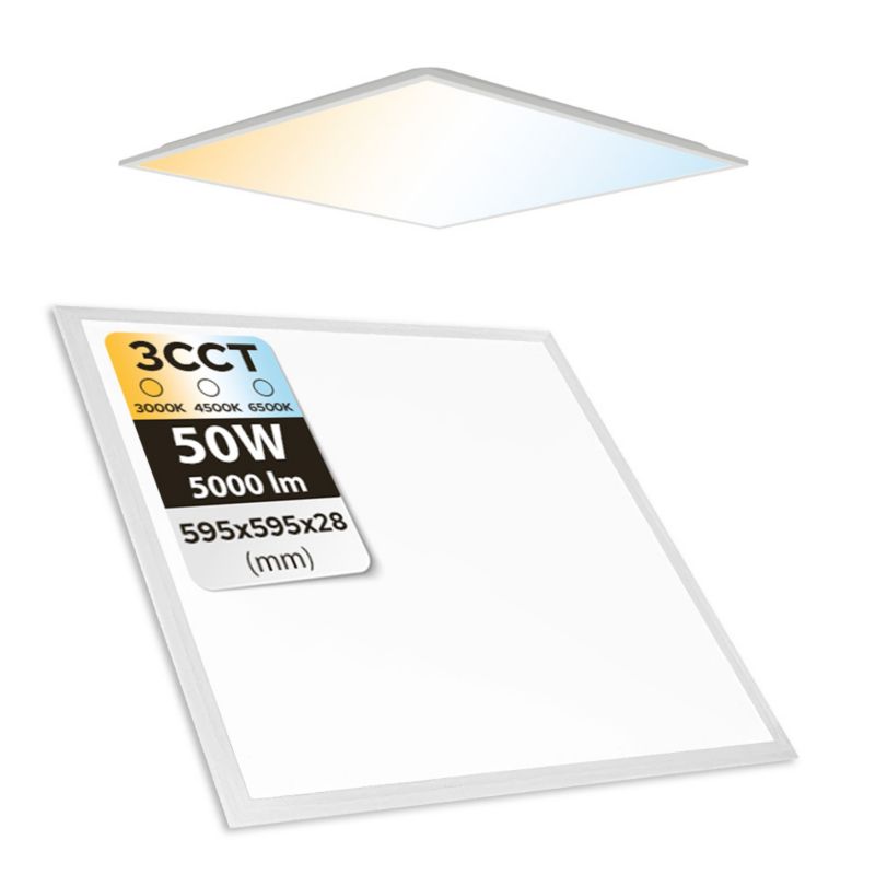 Panel LED HOROZ backlit 60x60, podtynkowy, 50W, 5000lm, 3CCT, IP20, kwadratowy, biały, ANDROMEDA 1 szt