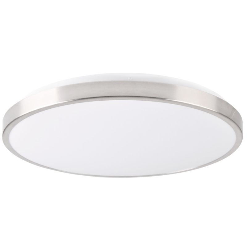 Plafon sufitowy nowoczesny Polux Kern biały nikiel LED 24W 4000K 2500lm IP20 wym: 7 x 39 x 39 cm tworzywo sztuczne - 1 szt.