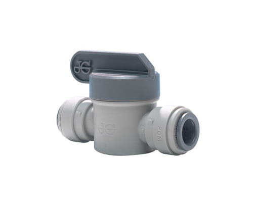 PISV0412S John Guest zawór odcinający 3/8" przelotowy na wężyk 3/8 cala.