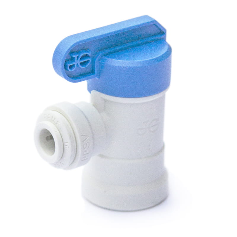 PPSV500822W John Guest zawór kurkowy 1/4" x 1/4". Zawór zbiornika osmozy. Zawór kątowy 1/4 cala.