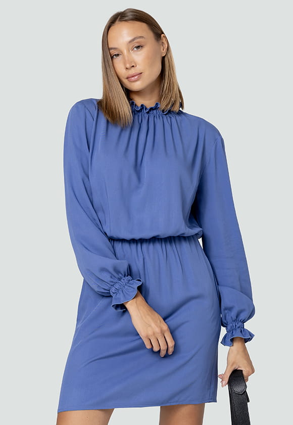 Lillow - Wiskozowa SUKIENKA ESME - niebieska - Materiał wiskoza - Uszyto w Polsce