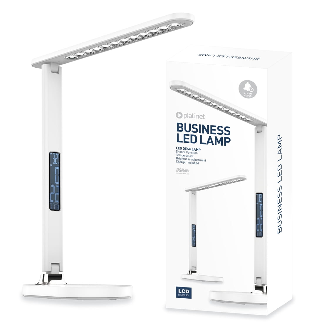 PLATINET Lampka Led 13W 45243 PDL081DW +ZASILACZ 230V 1A 5500K 300LM termometr - Henryx24