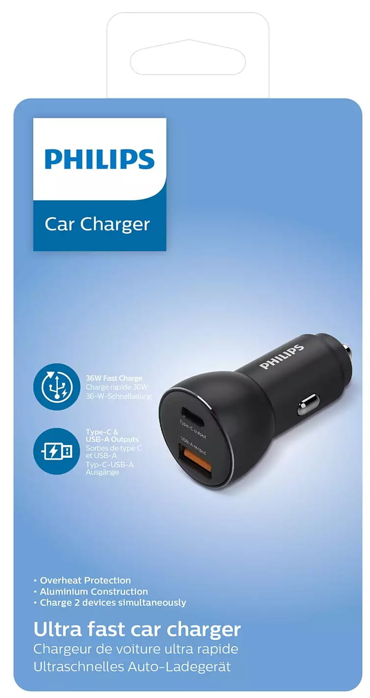 PHILIPS Ładowarka sam QC 36W 2x2A DUAL USBC + USBA - Henryx24