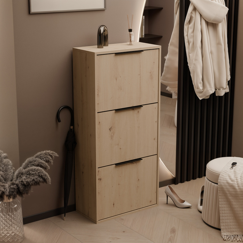 Nowoczesna szafka na buty do przedpokoju dąb artisan 130 cm MAVIA