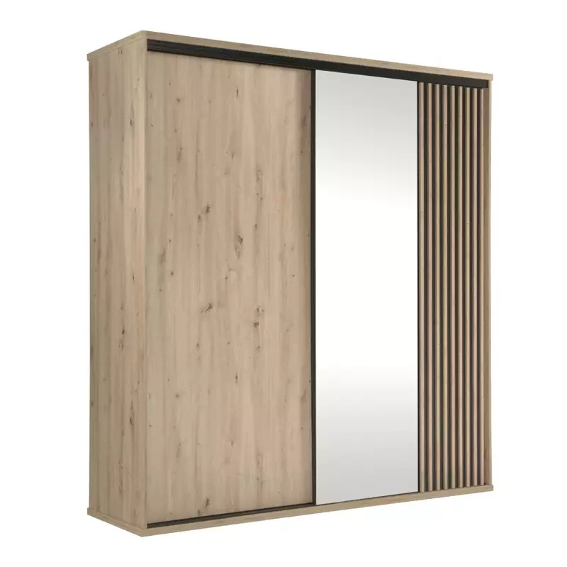 Szafa przesuwna z lustrem i lamelami 199 cm CALIS