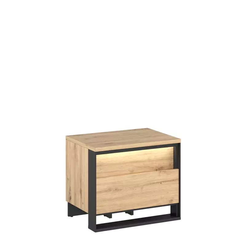 Szafka nocna do sypialni loft QUANT dąb artisan