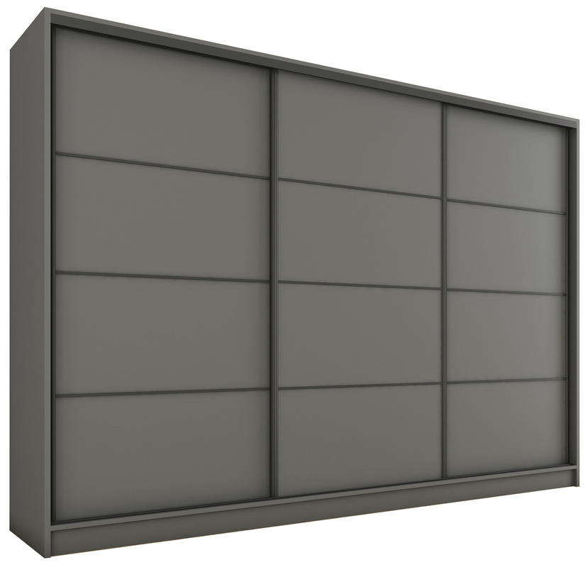 Pojemna szafa przesuwna z szufladami i półkami 250 cm LOFT