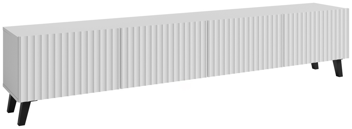 Nowoczesna szafka RTV 190 cm pod telewizor PUNES biała