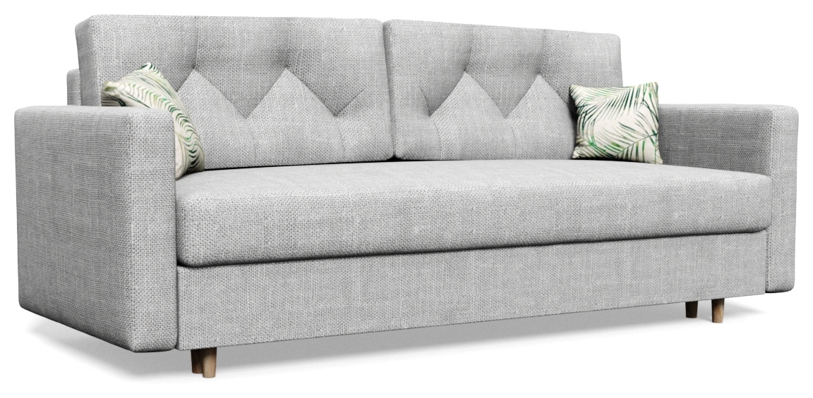 Skandynawska rozkładana sofa do salonu szara NATA