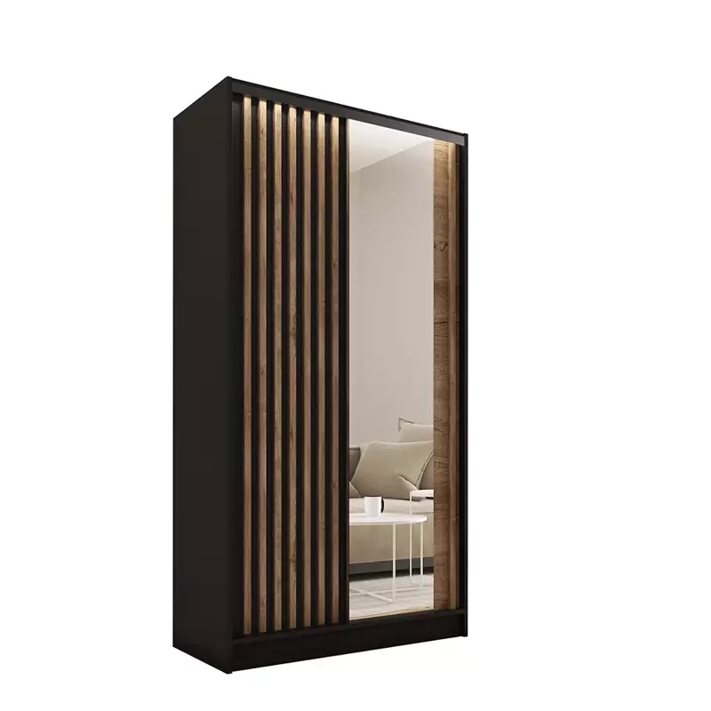 Szafa przesuwna 100 cm z lustrem LAMEL 3D