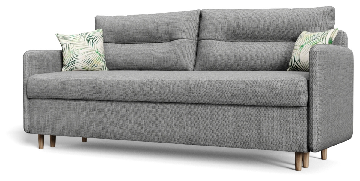 Szara rozkładana sofa do salonu SOFRANA